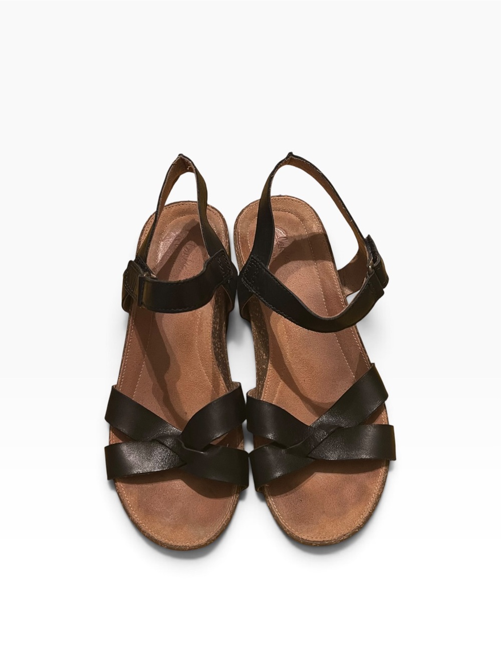 Clarks Black Leather Sandals